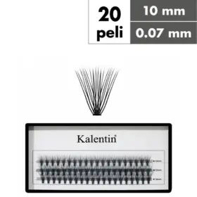 Kalentin Extensiones De Pestañas En Mechones 20 pelos 0,07 10mm